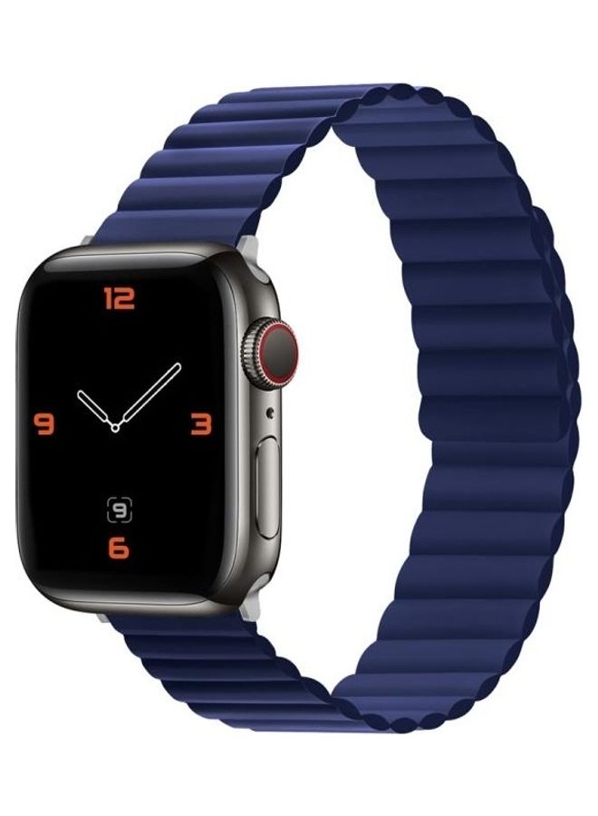 HuHa Silicone Magnetic Replacement Strap Watchband For Apple Watch Series 7/6/SE/5/4/3/2/1 41/40/38mm Red - Image 4