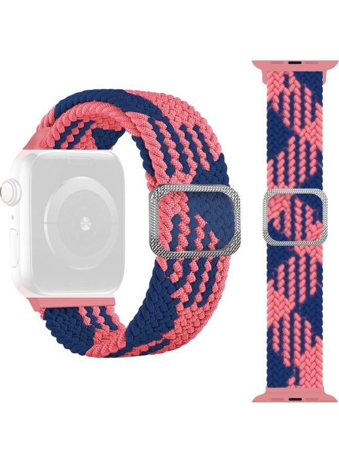 HuHa Ethnic Replacement Watchband for Apple Watch Series 1/2/3/4/5/6/7/SE 42/44/45mm Pink/Blue - Image 1