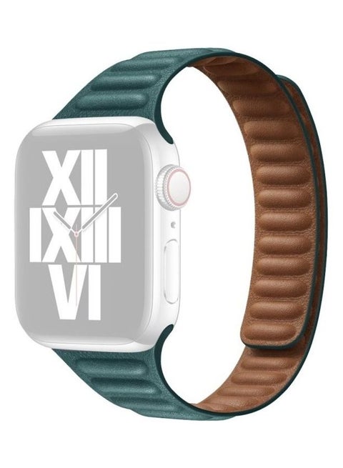 Slimming Loop Magnetic Replacement Watchband For Apple Watch Series 7/6/SE/5/4/3/2/1 41/40/38mm Malachite Green