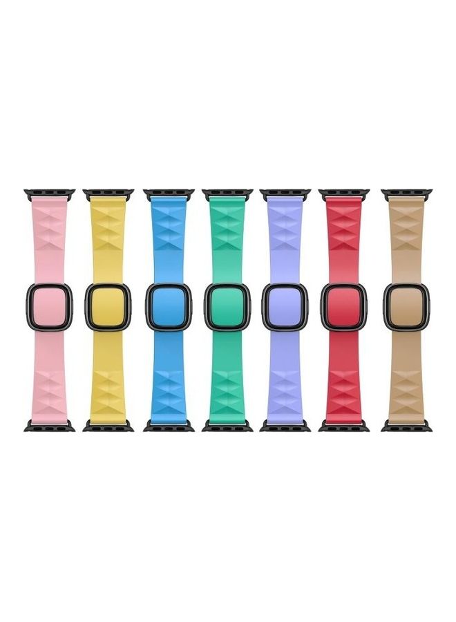 HuHa Modern Style Silicone Replacement Strap Watchband For Apple Watch Series 7/6/5/4/3/2/1/SE 41/40/38mm Purple - Image 2