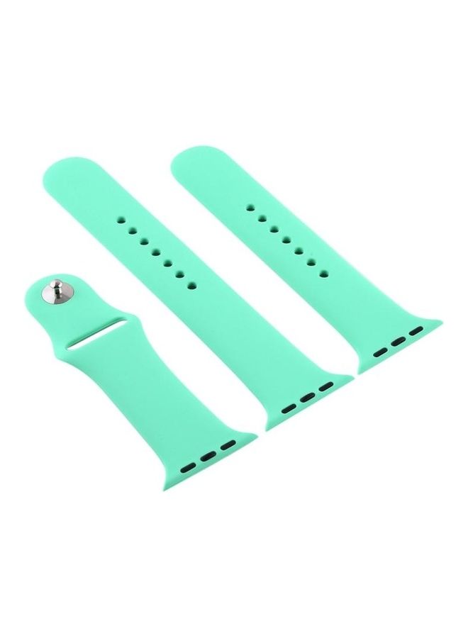 HuHa Replacement Watchband for Apple Watch Series 7/6/5/4/3/2/1/SE 38/40/41mm Leave Fragrant Green - Image 2
