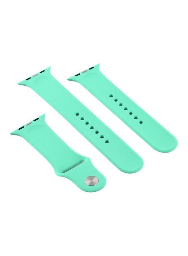 HuHa Replacement Watchband for Apple Watch Series 7/6/5/4/3/2/1/SE 38/40/41mm Leave Fragrant Green - Image 3