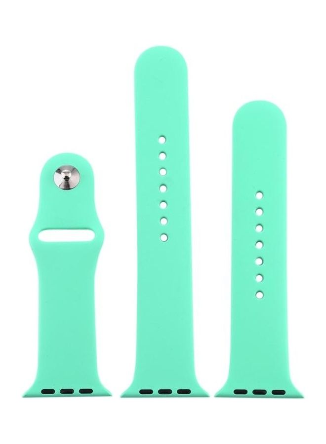 HuHa Replacement Watchband for Apple Watch Series 7/6/5/4/3/2/1/SE 38/40/41mm Leave Fragrant Green - Image 4