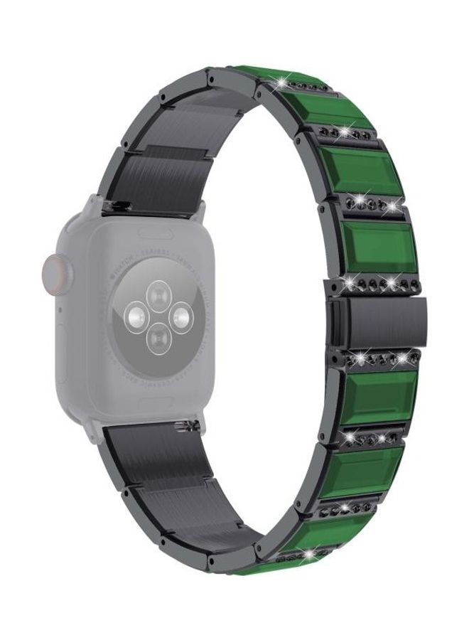 HuHa Replacement Strap For Apple Watch Series Black/Green - Image 1