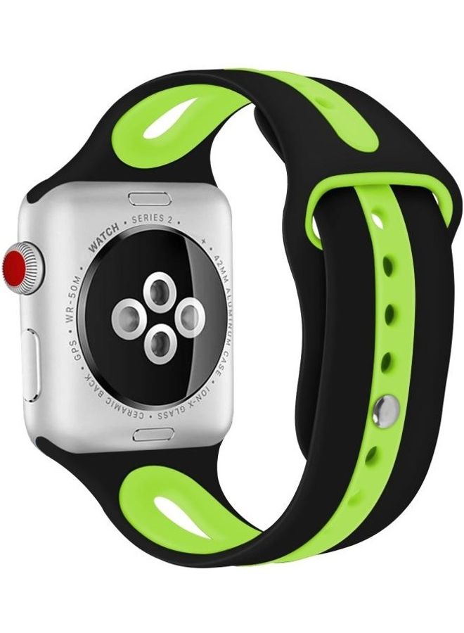 HuHa Replacement Strap For Apple Watch Series Black/Green - Image 1