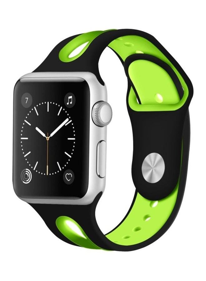 HuHa Replacement Strap For Apple Watch Series Black/Green - Image 3