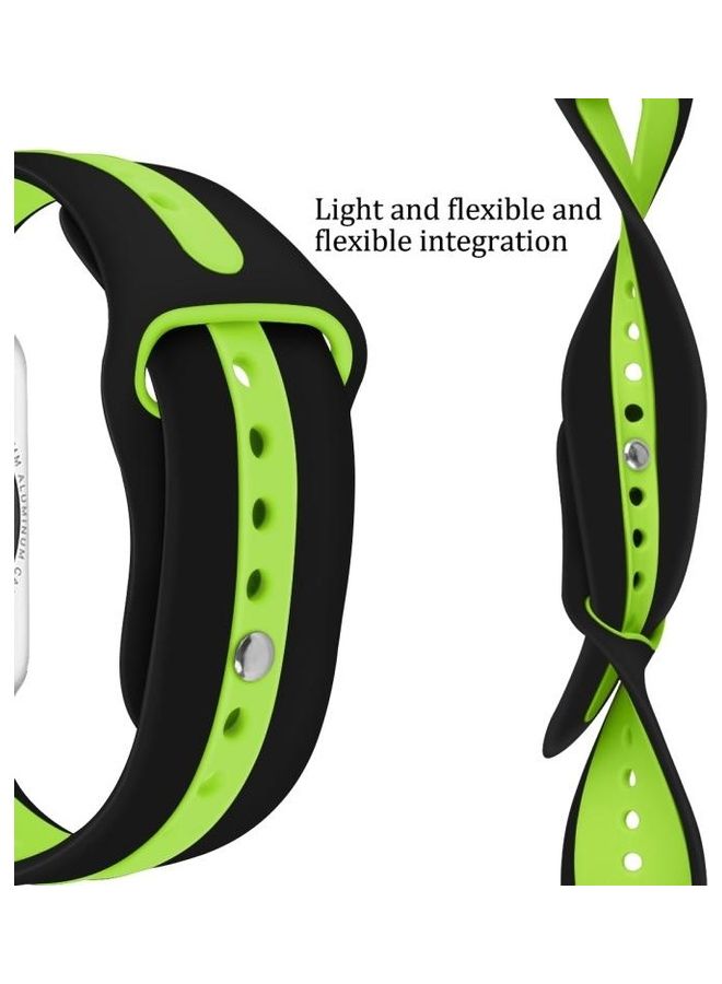 HuHa Replacement Strap For Apple Watch Series Black/Green - Image 4