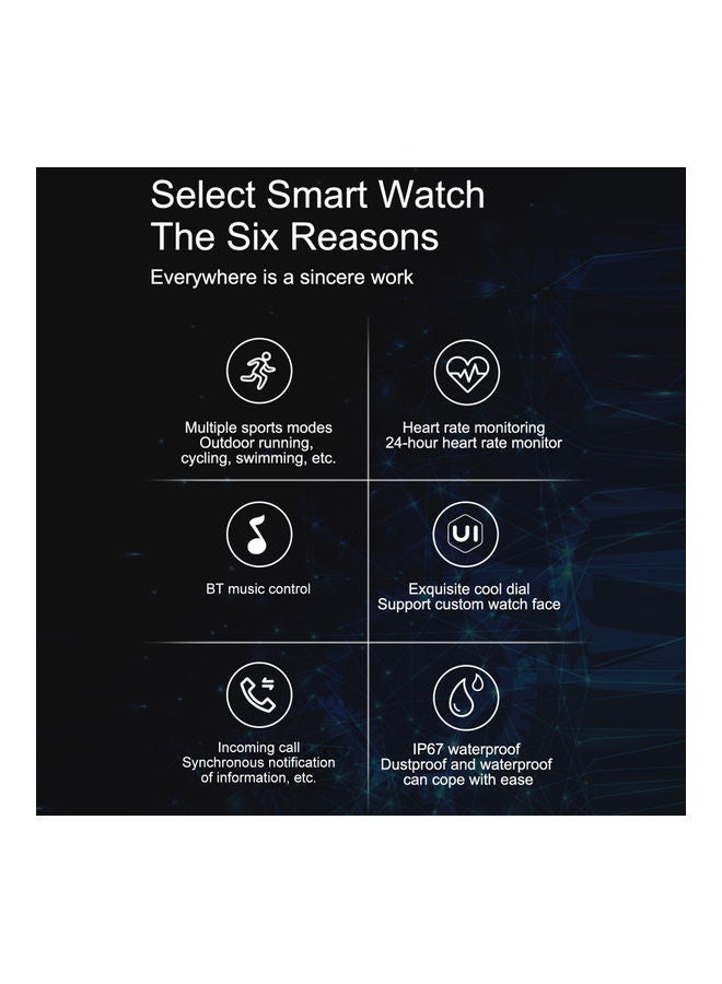 Smart Watch With 1.69 inch Full Touch Screen Black - Image 2