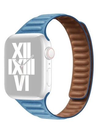 Replacement Strap For Apple Watch Series 7 41mm/6,SE,5,4 40mm/3,2,1 38mm Chrysanthemum Blue - v1634558285/N51417646A_1