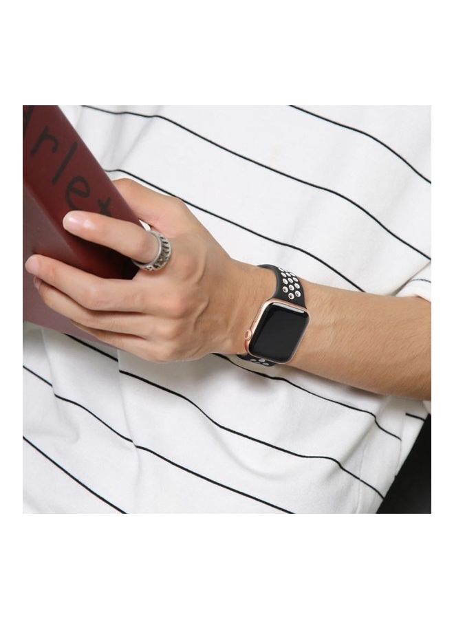 HuHa - Replacement Watchband For Apple Watch Black/Blue - Image 1