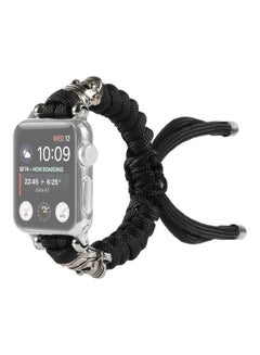 HuHa Skull Umbrella Cord Braided Watch Strap Black  - Image 2