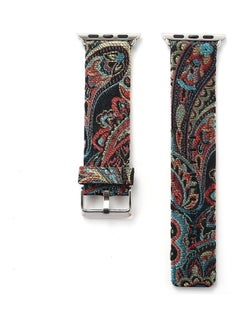HuHa Retro Silk Canvas with Genuine Leather Wrist Band For Apple Watch Series 3/2/1 38mm Multicolour  - Image 2