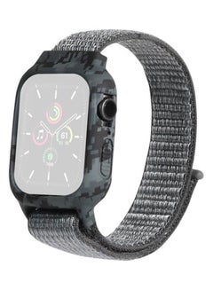 HuHa Nylon Replacement Wrist Strap Watchbands For Apple Watch Series 7/6/5/4/3/2/1/SE 41/40/38mm Storm Grey  - Image 1