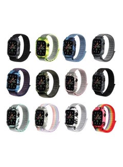 HuHa Nylon Replacement Wrist Strap Watchbands For Apple Watch Series 7/6/5/4/3/2/1/SE 41/40/38mm Storm Grey  - Image 2