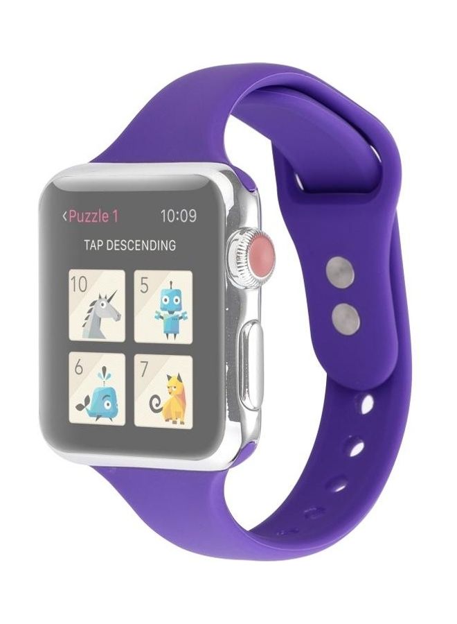 HuHa Replacement Watchband for Apple Watch Series 5/4/3/2/1 42/44mm Purple - Image 1