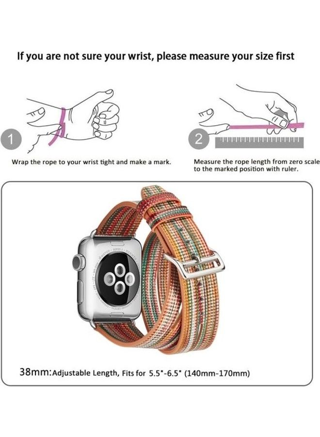 HuHa - Ethnic Replacement Watchband for Apple Watch Series 1/2/3 38mm Multicolour - Image 1