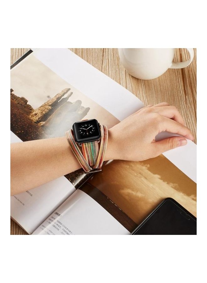 HuHa - Ethnic Replacement Watchband for Apple Watch Series 1/2/3 38mm Multicolour - Image 1