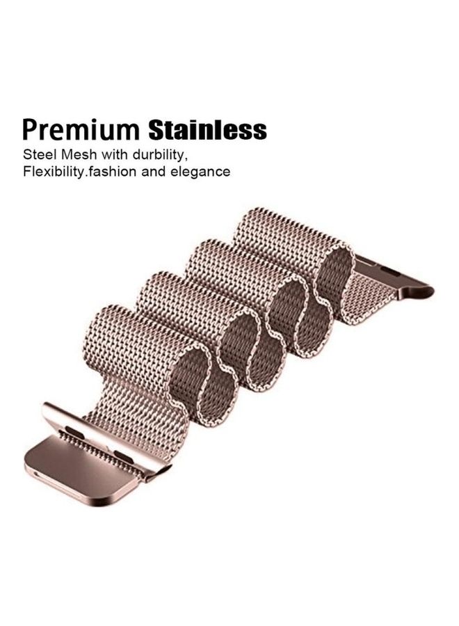 HuHa Replacement Watchband for Apple Watch Series 7/6/5/4/3/2/1/SE 42/44/45mm Gold - Image 5