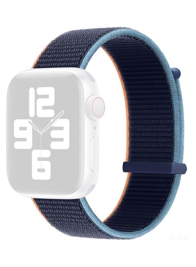 HuHa Fastener Dual Section Replacement Watchband Dark Navy Blue  - Image 1