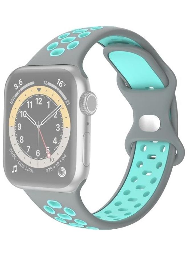 HuHa Replacement Strap For Apple Watch Series Grey Mint Green - Image 1