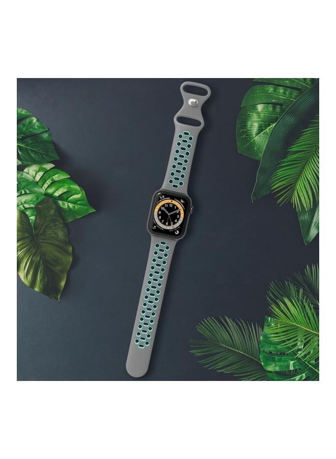 HuHa Replacement Strap For Apple Watch Series Grey Mint Green - Image 5