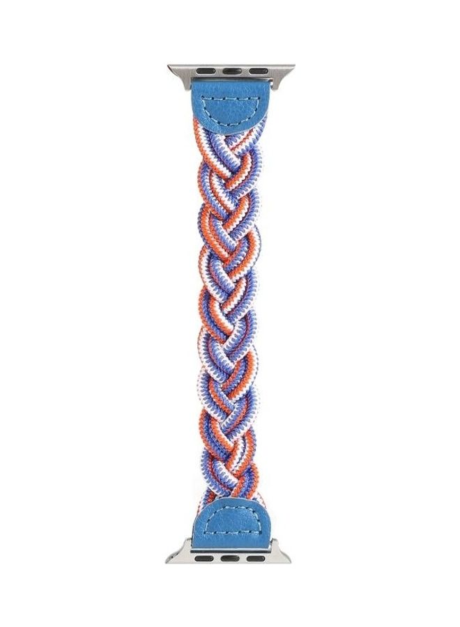 HuHa - Replacement Strap For Apple Watch Series 7 41mm/6,SE,5,4 40mm/3,2,1 38mm Blue/White/Orange - Image 1