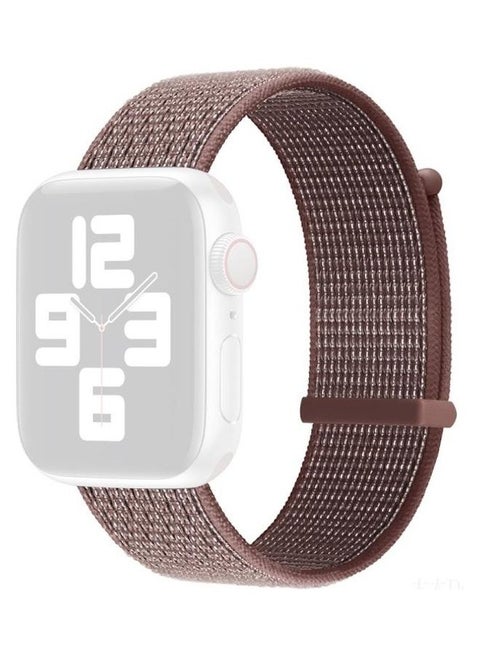 Hook and Loop Fastener Dual Section Replacement Watchband For Apple Watch Series 7/6/SE/5/4/3/2/1 42/44/45mm Smoky Purple