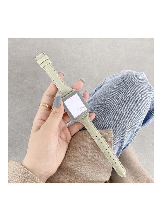 HuHa Crocodile Texture Replacement Watchband Bean Paste Green - Image 1