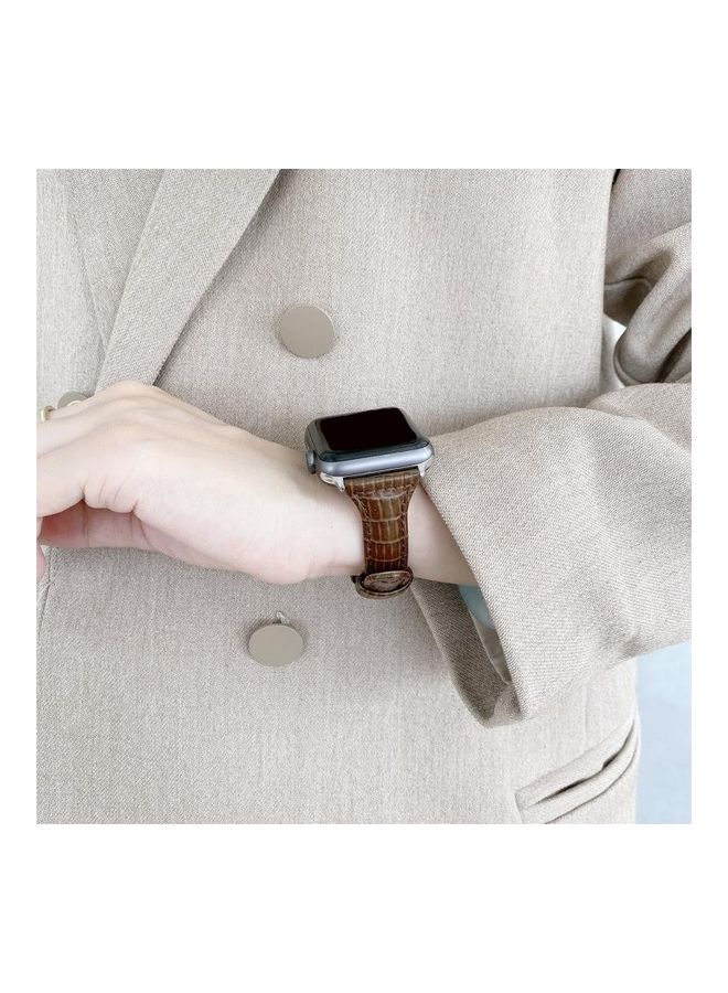 HuHa Crocodile Texture Replacement Watchband Bean Paste Green - Image 4