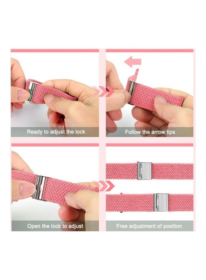 HuHa Ethnic Replacement Watchband for Apple Watch Series 1/2/3/4/5/6/7/SE 38/40/41mm Pink - Image 4