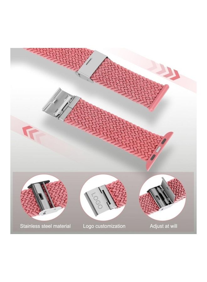 HuHa Ethnic Replacement Watchband for Apple Watch Series 1/2/3/4/5/6/7/SE 38/40/41mm Pink - Image 3