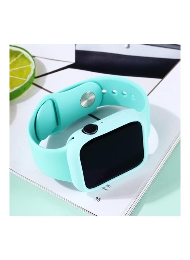 HuHa - Silicone Replacement Strap Watchband with Protective Case Set For Apple Watch Series 3/2/1 42mm Midnight Blue - Image 1