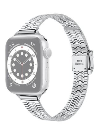 Ethnic Replacement Watchband for Apple Watch Series 1/2/3/4/5/6/7/SE 38/40/41mm Silver - v1634560580/N51421660A_1