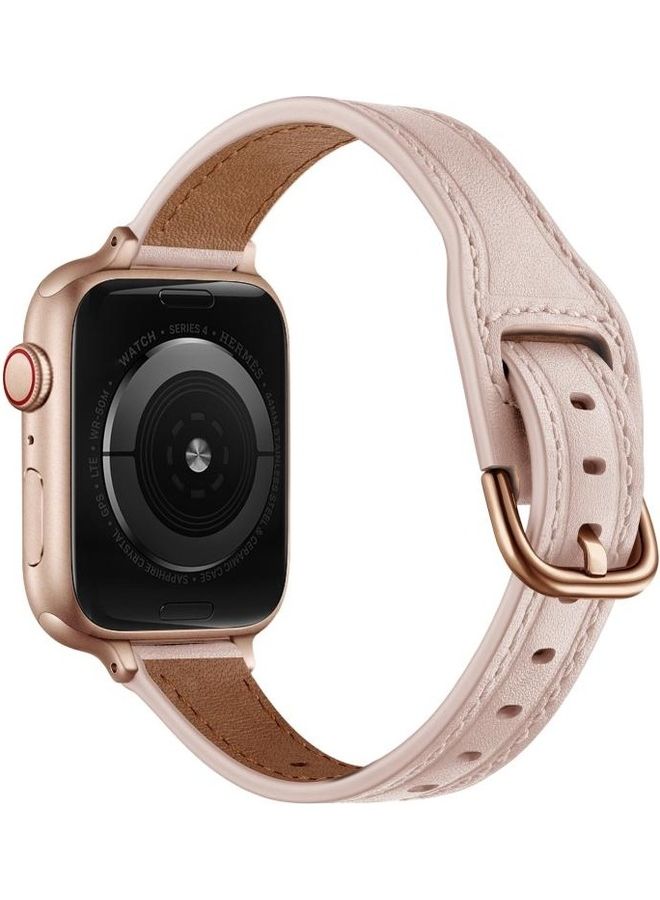 HuHa Women Starry Sky Style Leather Replacement Strap Watchband For Apple Watch Series 1/2/3/4/5/6/7/SE 38-40-41mm Pink Sand - Image 3