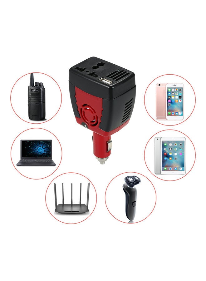 150W DC 12V to AC 110V Auto Voltage Converter Car Power Inverter Adapter with Lighter - Image 3