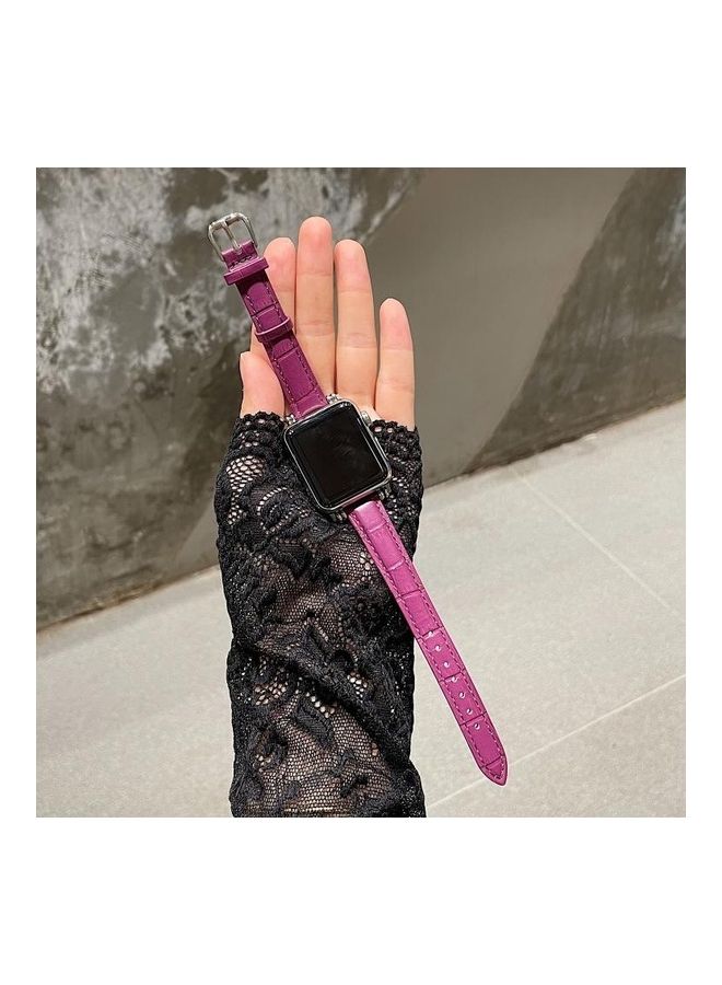 HuHa Ethnic Replacement Watchband for Apple Watch Series 1/2/3/4/5/6/7/SE 42/44/45mm Purple - Image 3
