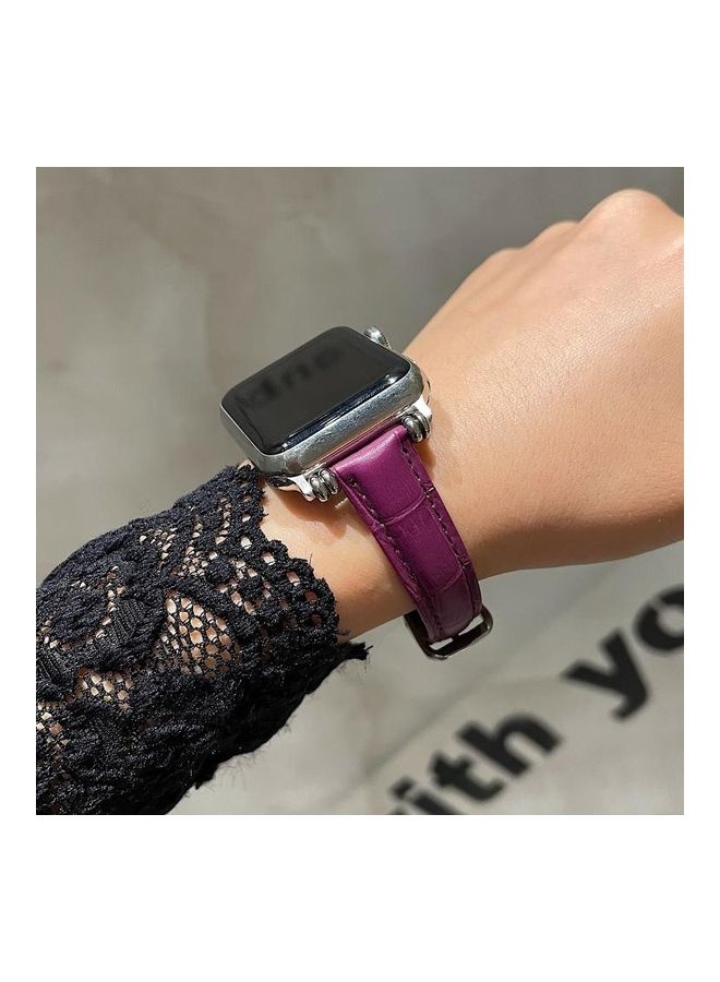 HuHa Ethnic Replacement Watchband for Apple Watch Series 1/2/3/4/5/6/7/SE 42/44/45mm Purple - Image 4