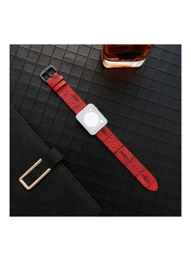 HuHa Ethnic Replacement Watchband for Apple Watch Series 1/2/3/4/5/6/7/SE 38/40/41mm Red - Image 1