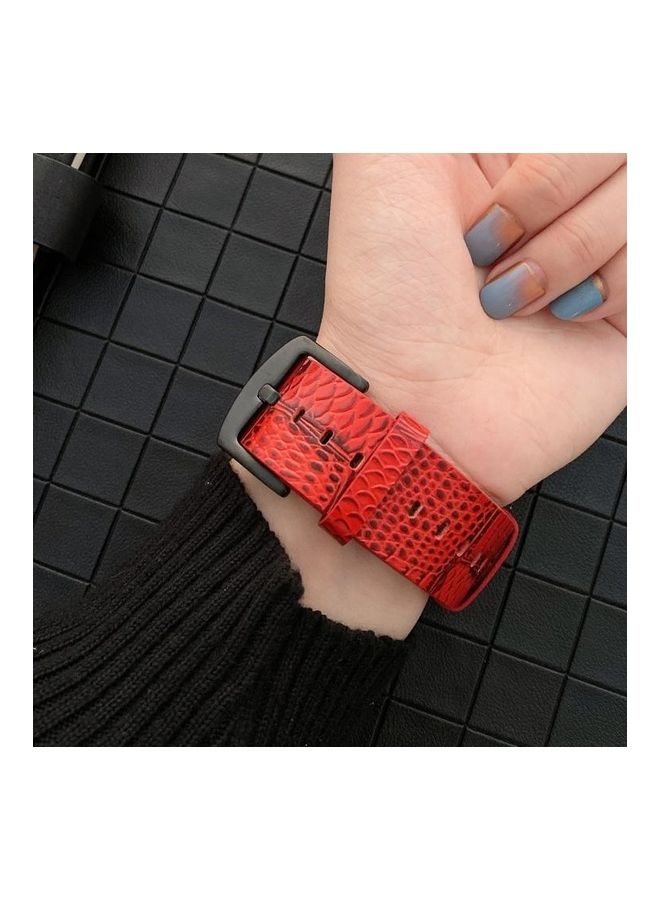 HuHa Ethnic Replacement Watchband for Apple Watch Series 1/2/3/4/5/6/7/SE 38/40/41mm Red - Image 4