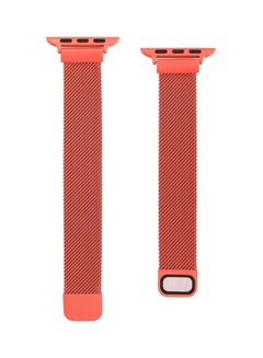 Small Waist Dual Section Milan Replacement Watchband For Apple Watch Series 7/6/SE/5/4/3/2/1 41/40/38mm Orange