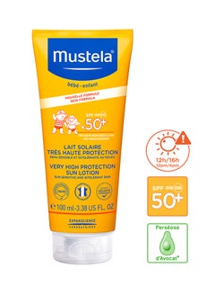 Mustela Baby Very High Protection Sun Lotion, SPF50+ - 100 ml  - Image 3