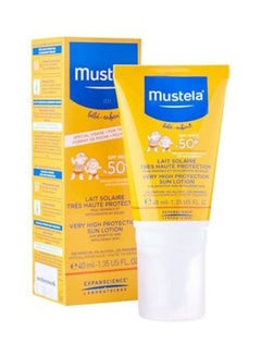 Mustela Very High Protection Sun Lotion for Baby With  SPF50+, 40ml  - Image 1