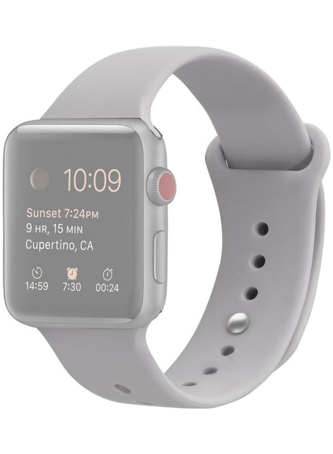HuHa Silicone Replacement Strap Watchband For Apple Watch Series 7/6/SE/5/4/3/2/1 41/40/38mm Lavender Purple  - Image 1