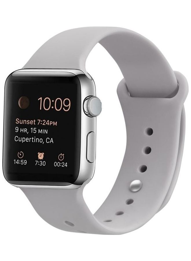 HuHa Silicone Replacement Strap Watchband For Apple Watch Series 7/6/SE/5/4/3/2/1 41/40/38mm Lavender Purple  - Image 3