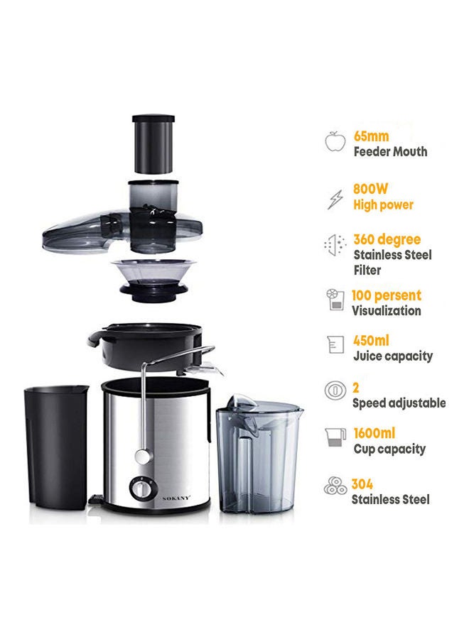 sokany Electric Fruit Juicer 500 ml 800 W 4000 Black - Image 4