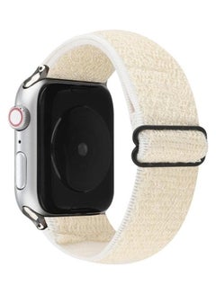 Solid Colour Nylon Watchband For Apple Watch Series 1/2/3/4/5/6/7/SE 42-44-45mm White