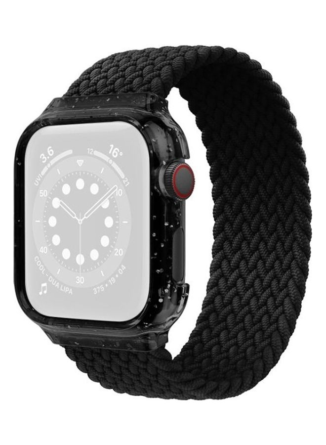 HuHa Weave Replacement Wrist Watchband With Frame Black - Image 1