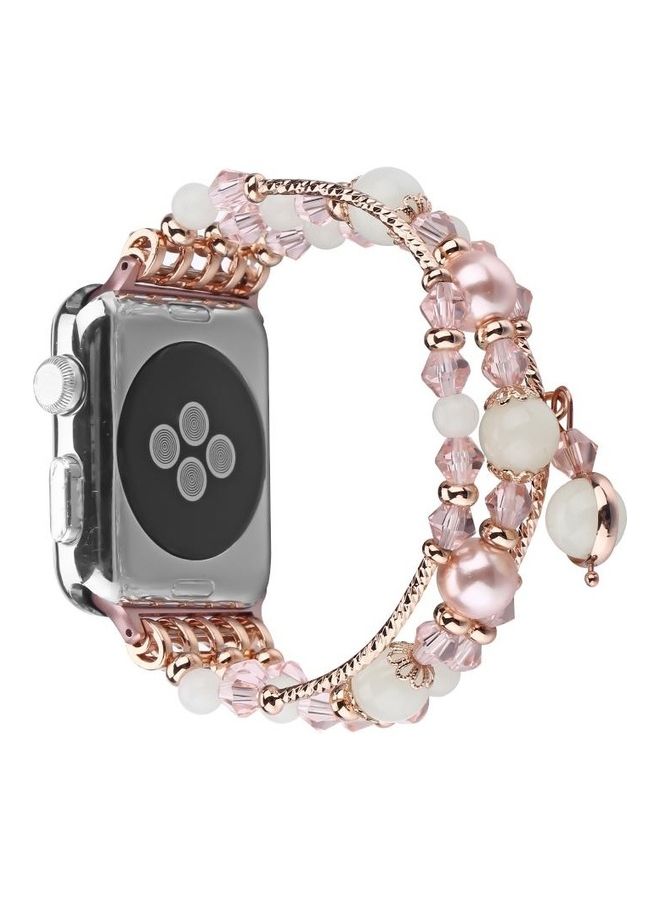 HuHa - Replacement Watchband for Apple Watch Series 5/4/3/2/1 38/40mm Rose Gold - Image 1