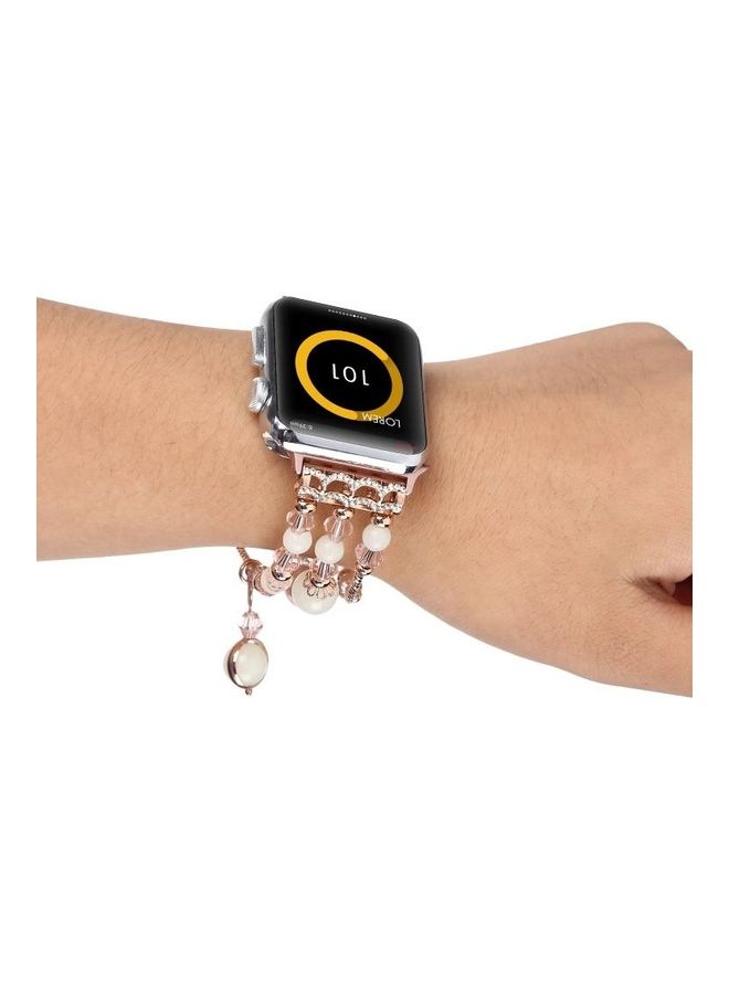 HuHa - Replacement Watchband for Apple Watch Series 5/4/3/2/1 38/40mm Rose Gold - Image 1