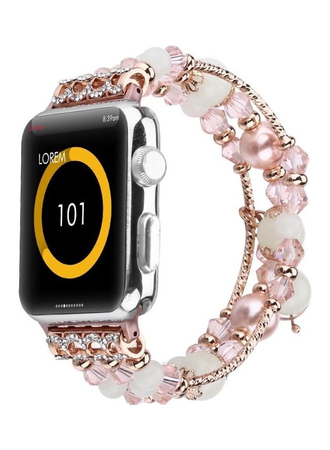 HuHa - Replacement Watchband for Apple Watch Series 5/4/3/2/1 38/40mm Rose Gold - Image 1